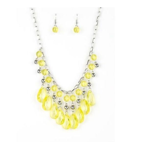 Social Networking Yellow Necklace - Picture 4 of 4